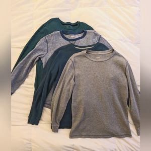 Bundle of Four (4) Boys Old Navy Long-Sleeve Thermal Ts size 10-12